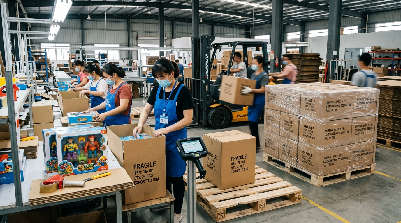 Earsoon Packaging Engineering Line and Container Loading Logistics in Chenghai