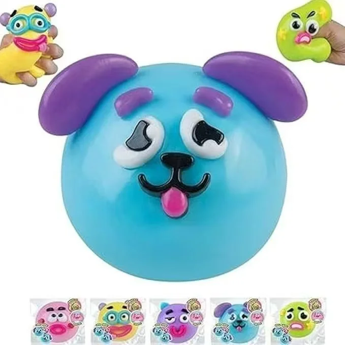 Sanqi Elan® Face-Changing Emotional Puppy Dog Sensory Stress Ball (5 Colors)
