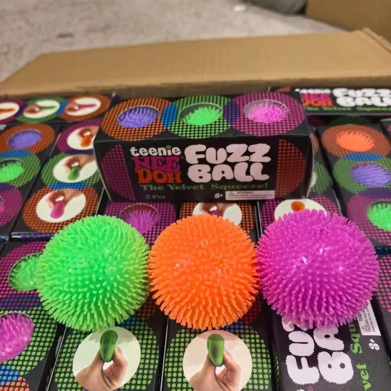 Sanqi Elan® 3-in-1 Triple Linked Tactile Furry Stress Ball Cluster
