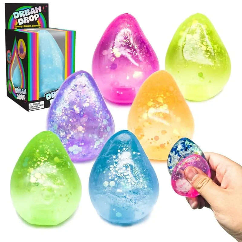 transparent glitter filled TPR squishy toys
