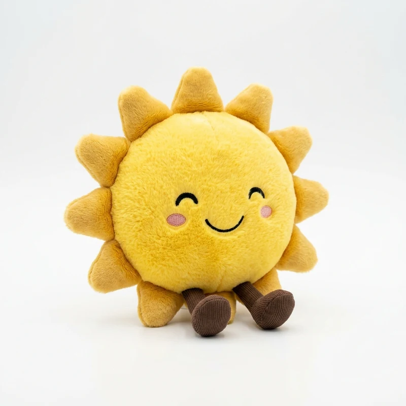 Amuseable Radiant Smiling Sun Fabric Sensory Plush