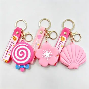 Creative Food Flower Cartoon Silicone Coin Purse Keychain Pendant Card Holder Kids Mini...
