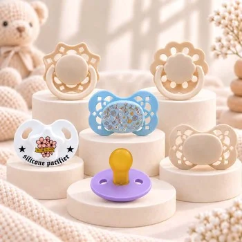Wholesale Natural Latex Baby Pacifier Baby Soother Dummy Non Toxic PP Floral Printed One...