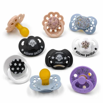 Baby Pacifier Arc Type Floral Pattern Medium Flow BPA Free Food Grade Eco Friendly PP 0-6M...