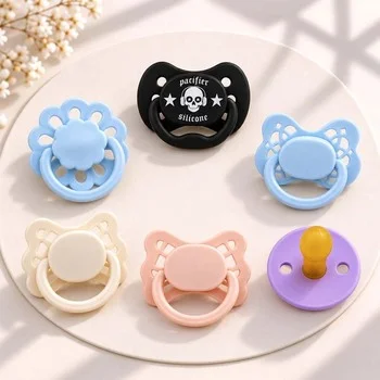 Newborn Silicone Baby Pacifier Soother Dummy Non Toxic PP Lace Star Printed 0-6M 0-12M OEM ODM