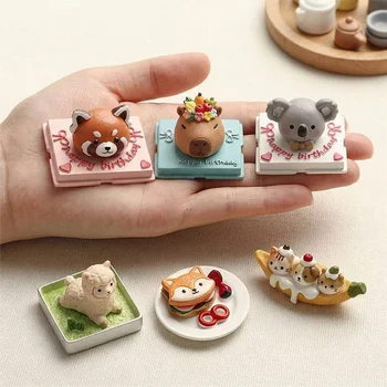 3D Resin Dessert Fridge Magnet Realistic Cake Food Cartoon Creative Magnetic Note DIY...