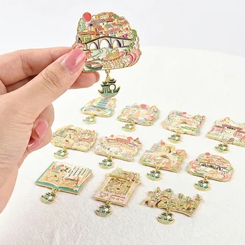 Hangzhou Metal Fridge Magnet West Lake Leifeng Pagoda Cultural Creative DIY Custom Souvenir...