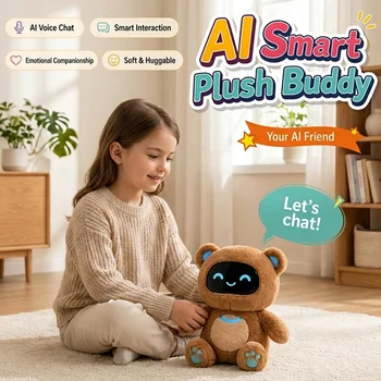 AI Smart Teddy Bear Plush Toy Voice Interactive Robot Emotional Educational Companion Kids...