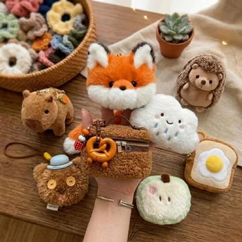 Cute Avocado Hedgehog Dog Cat Plush Coin Purse Mini Zipper Keychain Bag Charm Gift for Kids...