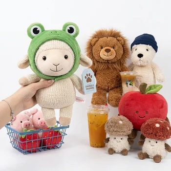 Custom Logo Beaver Dalmatian Plush Toys Persimmon Peanut Pillows Keychain Pendants Claw...