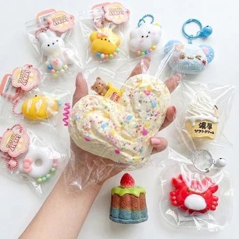 Silicone Squishy Toy Kawaii Animal Cartoon Food Shape Slow Rising Stress Relief Squeeze...