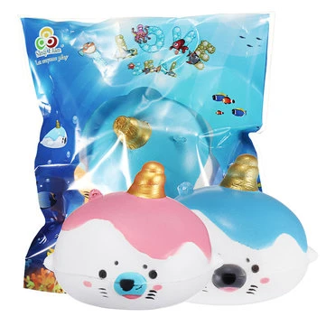 Sanqi Elan® Squishy Kawaii Sea Lion Mini Slow Rising Animal With Original Package